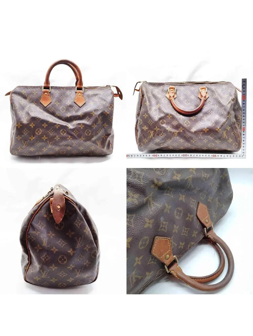 $1730 2002 Louis Vuitton Monogram Speedy 35 TH0092